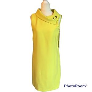 NWT Alex Marie Dress Size 4 Neon Lime Green Classic